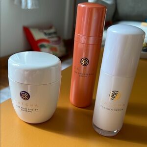 Tatcha Skincare Bundle Silk Serum Brightening Serum Rice Polish FULL SIZE